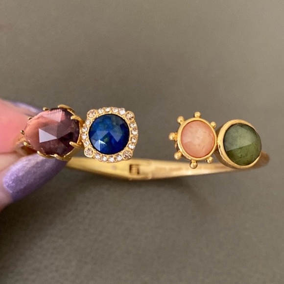 Kate Spade Bracelet with Purple, Blue, Pink, and Green Stones EUC - Picture 2 of 2